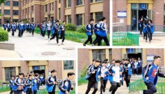 警报响起学生们在宿管老师的带领下有秩序疏散至学校操场